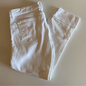 White Straight Cuff GAP Jeans